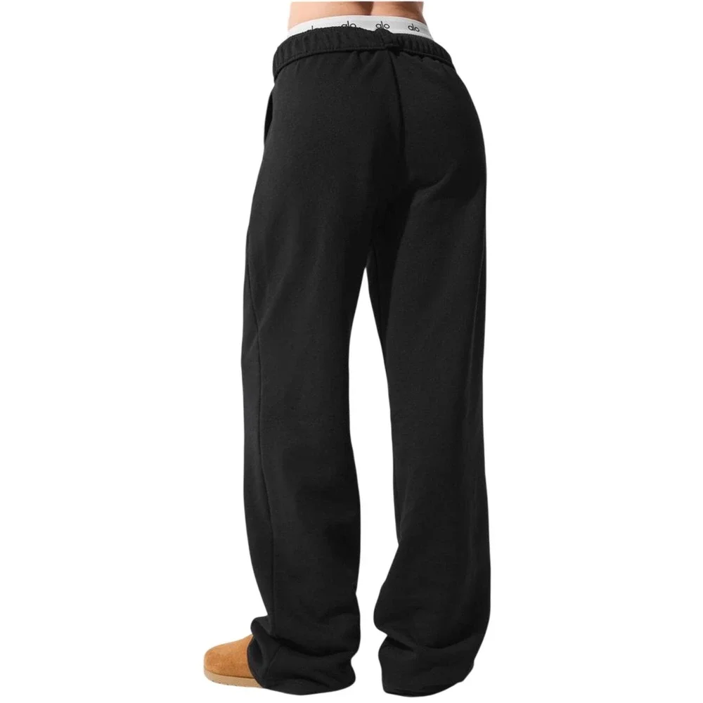 Alo Yoga‎ Accolade Straight Leg Sweatpants Black Women Medium NEW